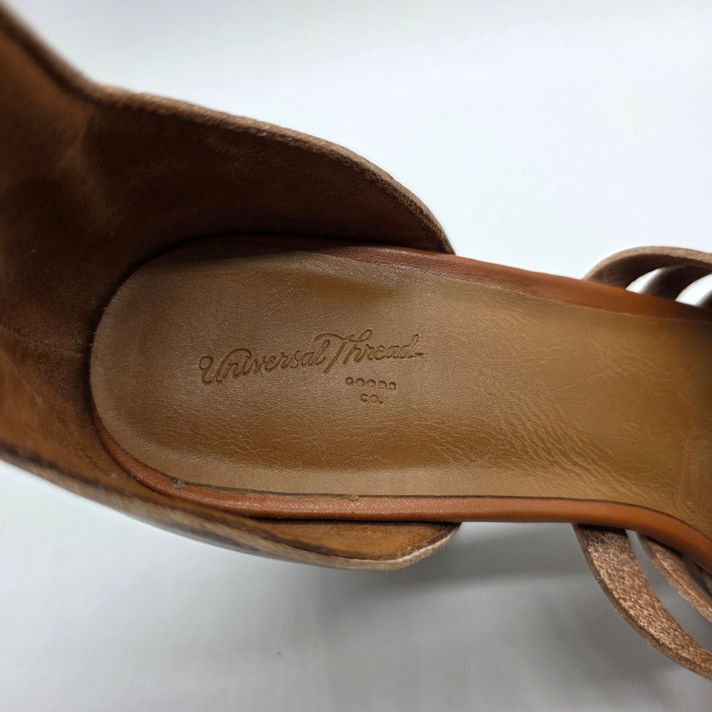 Universal Thread Strappy Sandals Brown Heels Ankl… - image 6